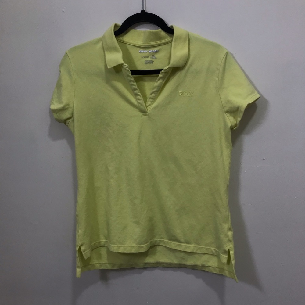 Women's Yellow Polo Top